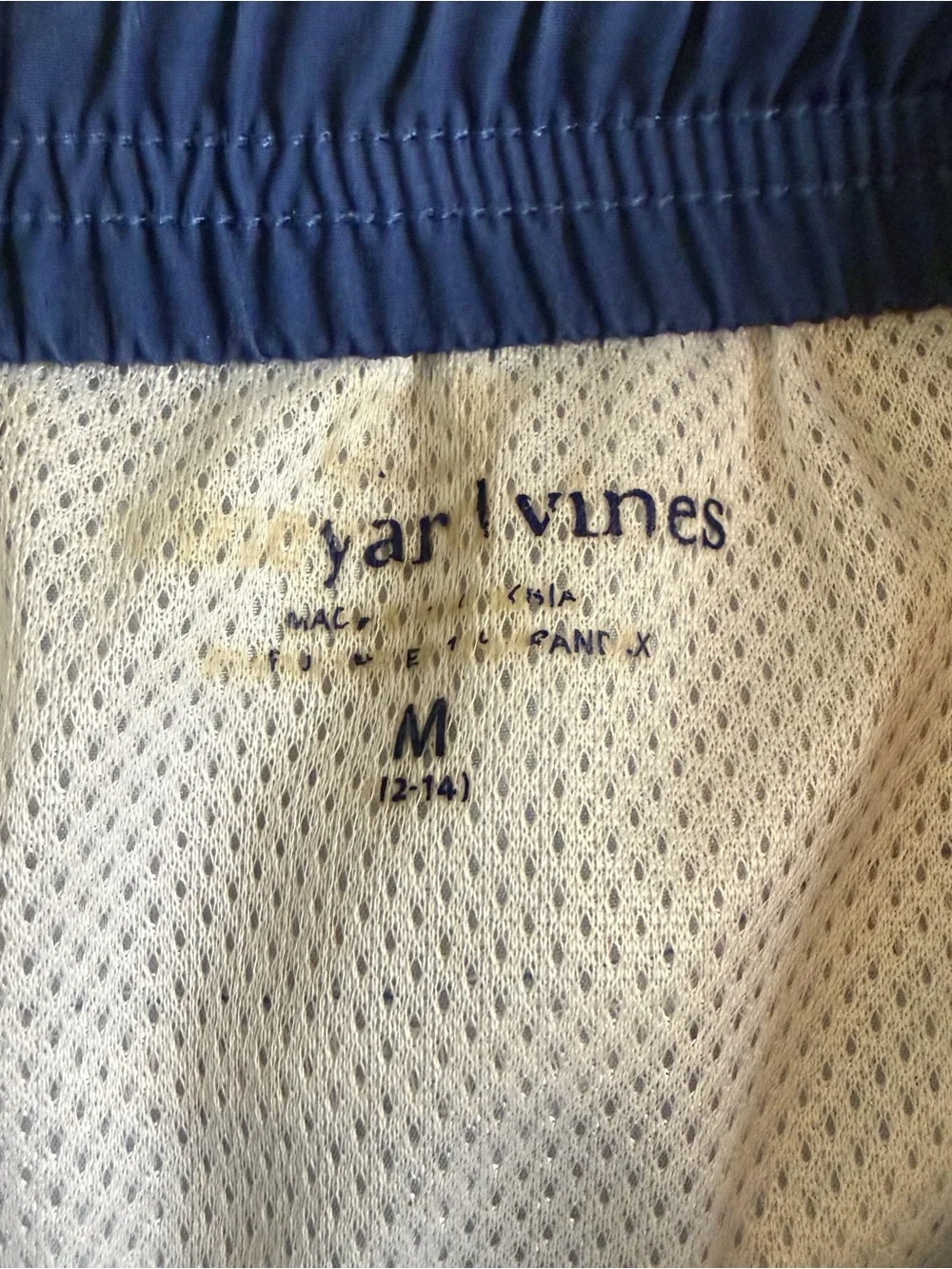 Vineyard Vines Boys‎ Chappy Swim Trunks Blue Stripe Size Medium (12-14)